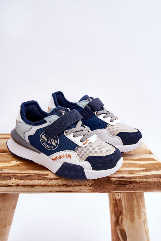 Vaikiški Sneakers modelio batai Memory Foam System Big Star LL374225 tamsiai mėlynos spalvos
