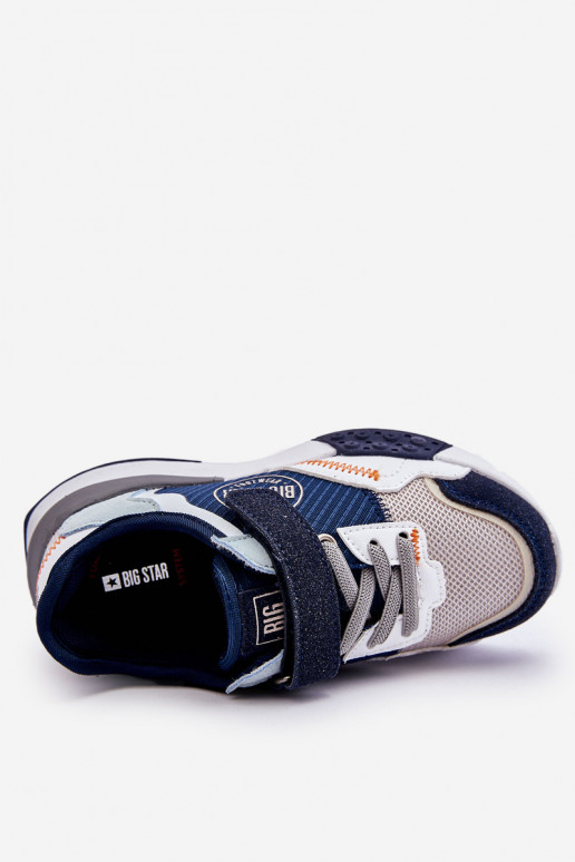 Vaikiški Sneakers modelio batai Memory Foam System Big Star LL374225 tamsiai mėlynos spalvos