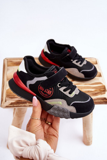 Vaikiški Sneakers modelio batai Memory Foam System Big Star LL374224 juodos spalvos 2