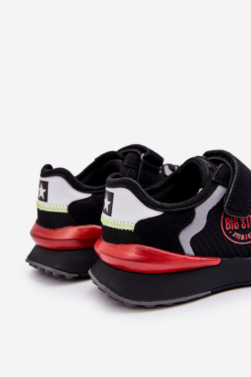 Vaikiški Sneakers modelio batai Memory Foam System Big Star LL374224 juodos spalvos
