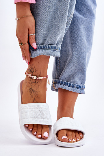 Madingos šlepetės Big Star LL274A159 baltos spalvos 2