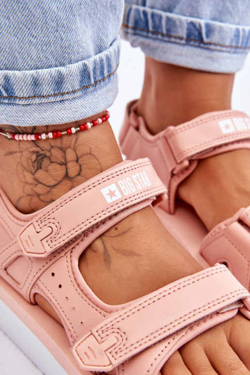Sportinio stiliaus basutės su platforma Big Star LL274788 rožinės spalvos