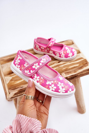 Vaikiškos balerinos su gėlių raštais rožinės spalvos Noah 2