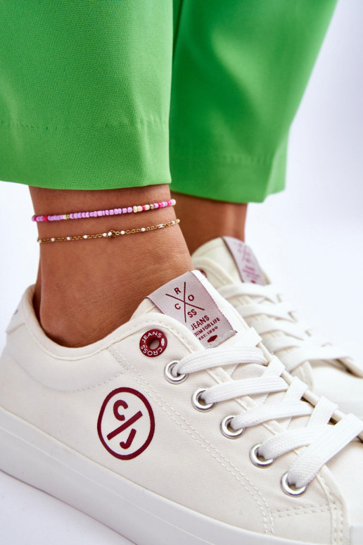 Sportbačiai Cross Jeans LL2R4043 baltos spalvos Sportbačiai Cross Jeans LL2R4043 baltos spalvos