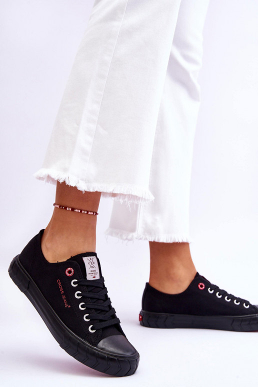 Klasikinio modelio Moteriški batai Cross Jeans LL2R4051 juodos spalvos Klasikinio modelio Moteriški batai Cross Jeans LL2R4051 juodos spalvos