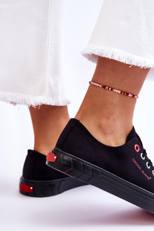 Klasikinio modelio Moteriški batai Cross Jeans LL2R4051 juodos spalvos Klasikinio modelio Moteriški batai Cross Jeans LL2R4051 juodos spalvos