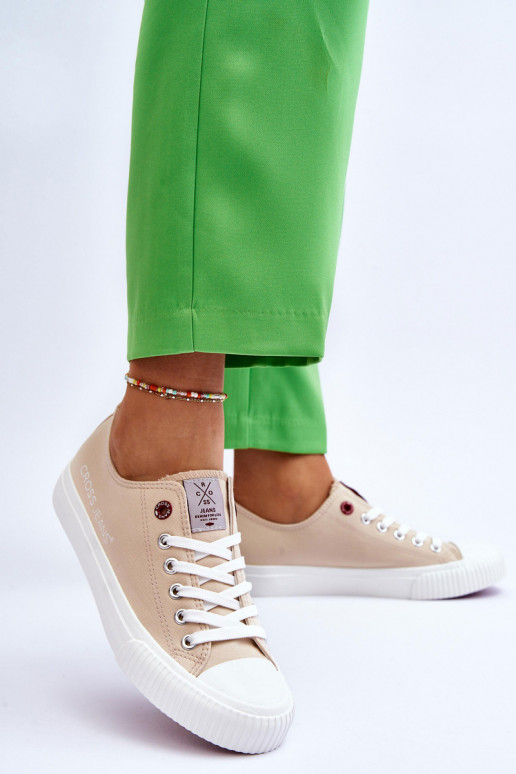 Moteriški batai Cross Jeans LL2R4070 smėlio spalvos