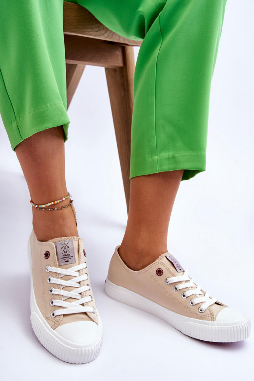 Moteriški batai Cross Jeans LL2R4070 smėlio spalvos