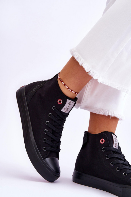 Klasikinio modelio laisvalaikio batai su auliuku Cross Jeans LL2R4088C juodos spalvos Klasikinio modelio laisvalaikio batai su auliuku Cross Jeans LL2R4088C juodos spalvos