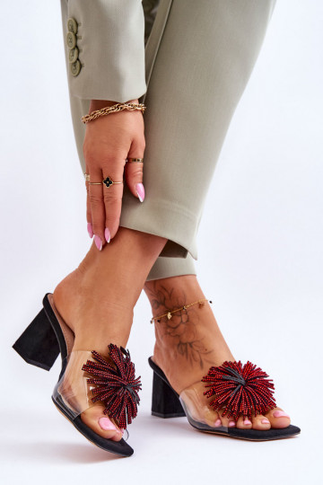 Perregimos šlepetės su kulniukais S.Barski KV-AP658-1 juodos spalvos 2