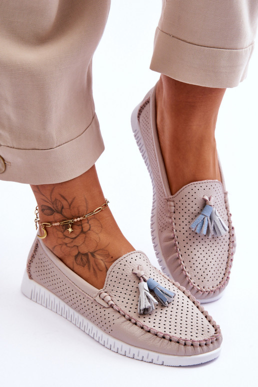 su aužūro elementais Mokasinai Šviesaus rausvo atspalvio Lanzarot