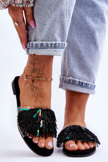 Šlepetės  S.Barski KV-576-4 juodos spalvos