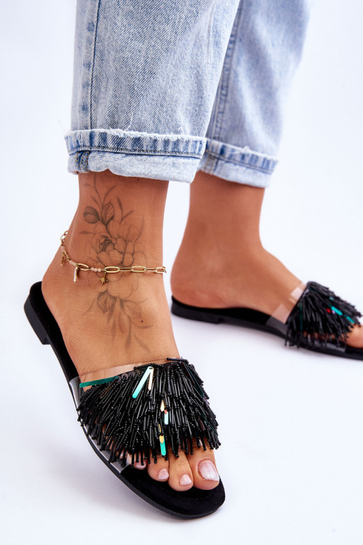 Šlepetės  S.Barski KV-576-4 juodos spalvos