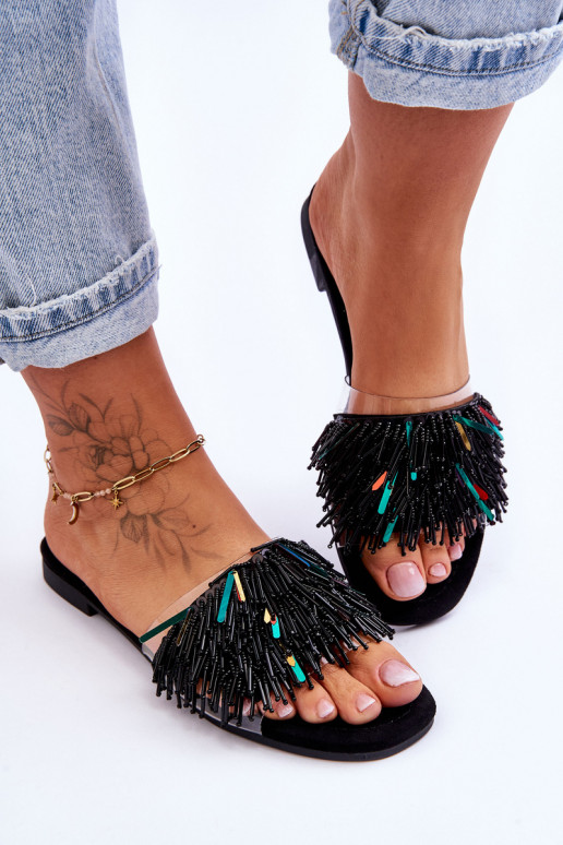 Šlepetės  S.Barski KV-576-4 juodos spalvos