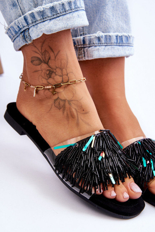 Šlepetės  S.Barski KV-576-4 juodos spalvos