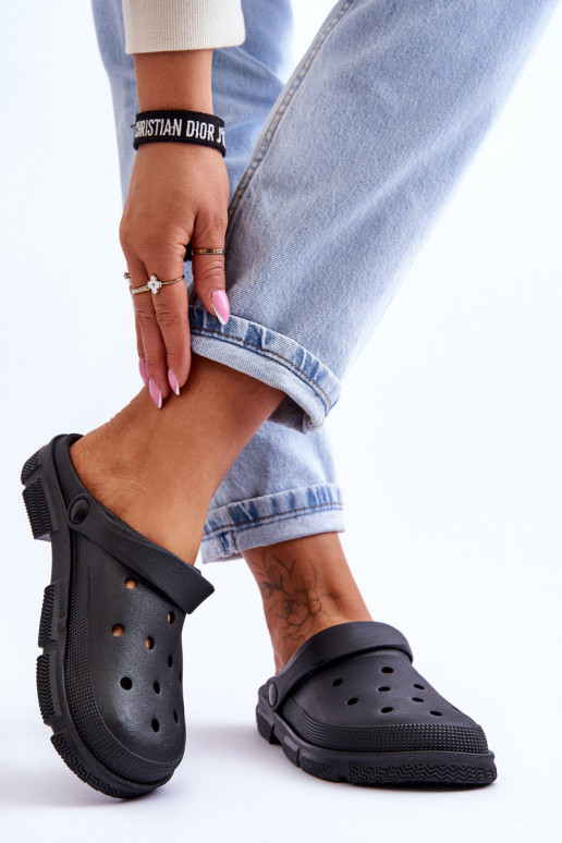 Lengvos šlepetės juodos spalvos Rabios Lengvos šlepetės juodos spalvos Rabios