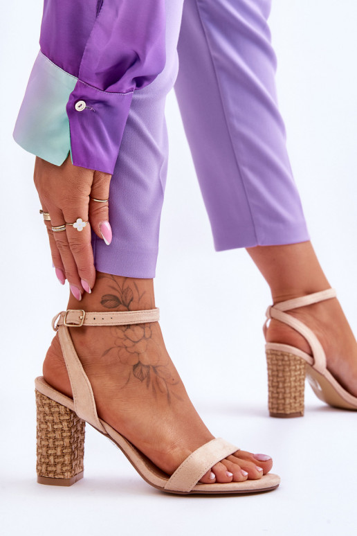 Zomšinės basutės  smėlio spalvos Selila