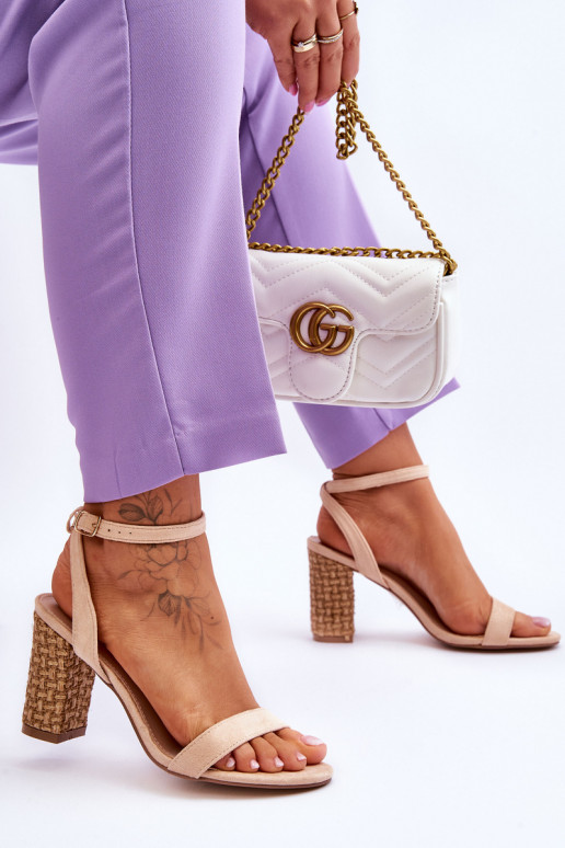 Zomšinės basutės  smėlio spalvos Selila