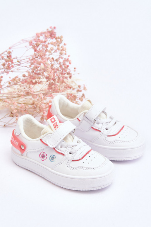 Vaikiški sportiniai bateliai Big Star JJ374082 baltos spalvos Vaikiški sportiniai bateliai Big Star JJ374082 baltos spalvos