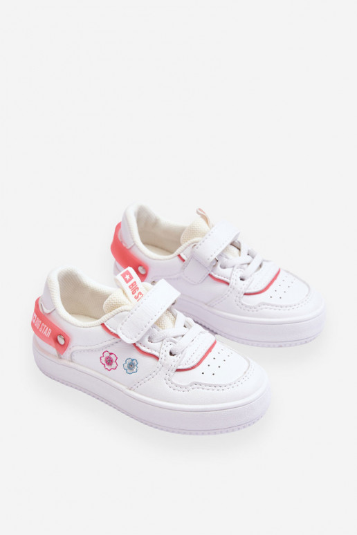 Vaikiški sportiniai bateliai Big Star JJ374082 baltos spalvos Vaikiški sportiniai bateliai Big Star JJ374082 baltos spalvos