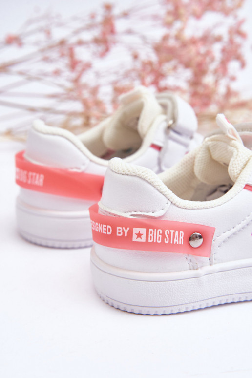 Vaikiški sportiniai bateliai Big Star JJ374082 baltos spalvos Vaikiški sportiniai bateliai Big Star JJ374082 baltos spalvos