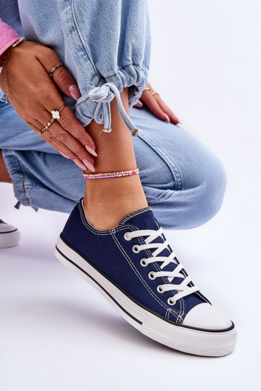 Moteriški klasikinio stiliaus sportiniai bateliai tamsiai mėlynos spalvos Vegas Moteriški klasikinio stiliaus sportiniai bateliai tamsiai mėlynos spalvos Vegas