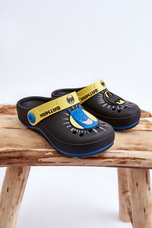 Vaikiškos  crocs stiliaus šlepetės Batman Grendene Kids JJ385005 juodos spalvos