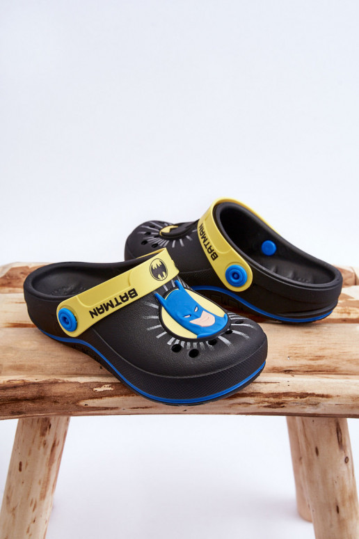 Vaikiškos  crocs stiliaus šlepetės Batman Grendene Kids JJ385005 juodos spalvos