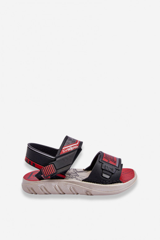 Vaikiškos basutės Grendene Kids JJ385011 Juodos ir-raudonos spalvos Vaikiškos basutės Grendene Kids JJ385011 Juodos ir-raudonos spalvos