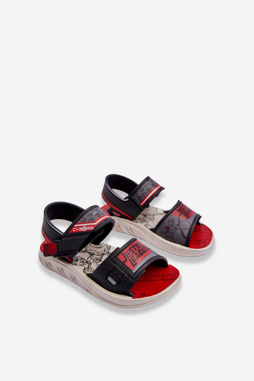 Vaikiškos basutės Grendene Kids JJ385011 Juodos ir-raudonos spalvos Vaikiškos basutės Grendene Kids JJ385011 Juodos ir-raudonos spalvos