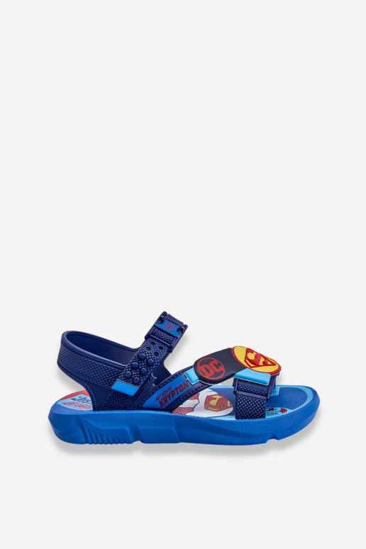 Vaikiškos basutės Superman Grendene Kids JJ385050 mėlynos spalvos Vaikiškos basutės Superman Grendene Kids JJ385050 mėlynos spalvos