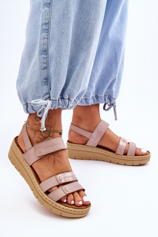 Basutės su lipniais užsegimais rožinės spalvos Fresh Look Basutės su lipniais užsegimais rožinės spalvos Fresh Look