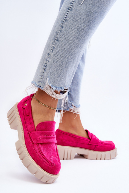 Moteriški zomšiniai pusbačiai rožinės spalvos Fiorell Moteriški zomšiniai pusbačiai rožinės spalvos Fiorell