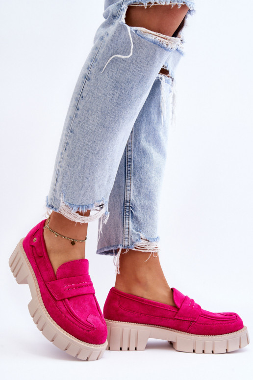 Moteriški zomšiniai pusbačiai rožinės spalvos Fiorell Moteriški zomšiniai pusbačiai rožinės spalvos Fiorell