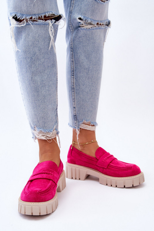 Moteriški zomšiniai pusbačiai rožinės spalvos Fiorell Moteriški zomšiniai pusbačiai rožinės spalvos Fiorell