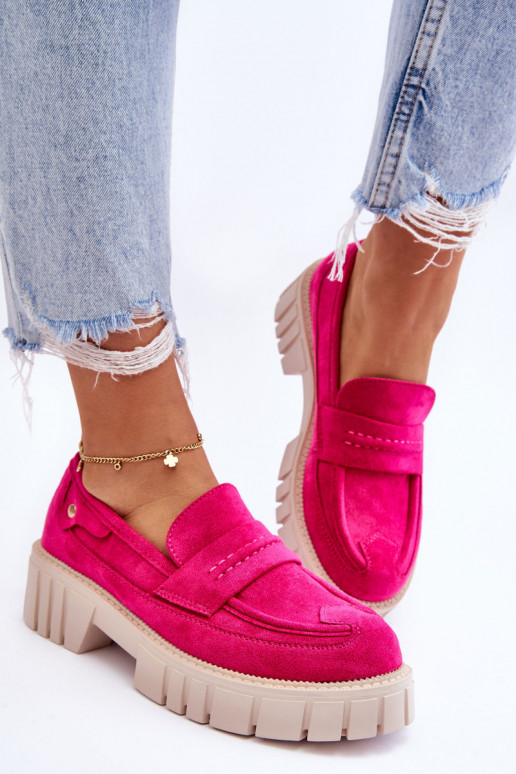 Moteriški zomšiniai pusbačiai rožinės spalvos Fiorell Moteriški zomšiniai pusbačiai rožinės spalvos Fiorell