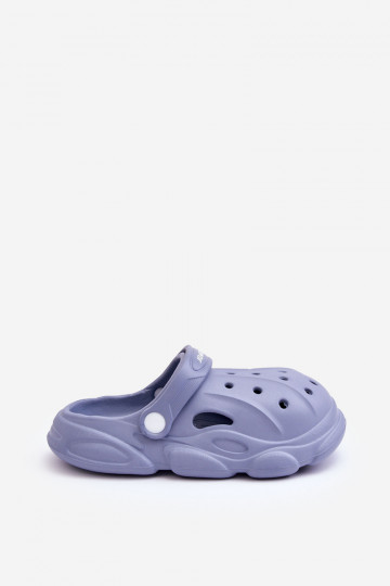 Vaikiškos Crocs tipo šlepetės mėlynos spalvos Cloudy 2