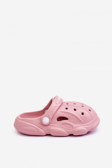 Vaikiškos Crocs tipo šlepetės rožinės spalvos Cloudy 2