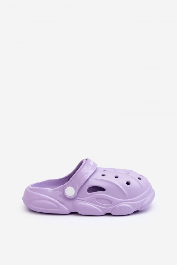 Vaikiškos Crocs tipo šlepetės Violetinės spalvos Cloudy 2