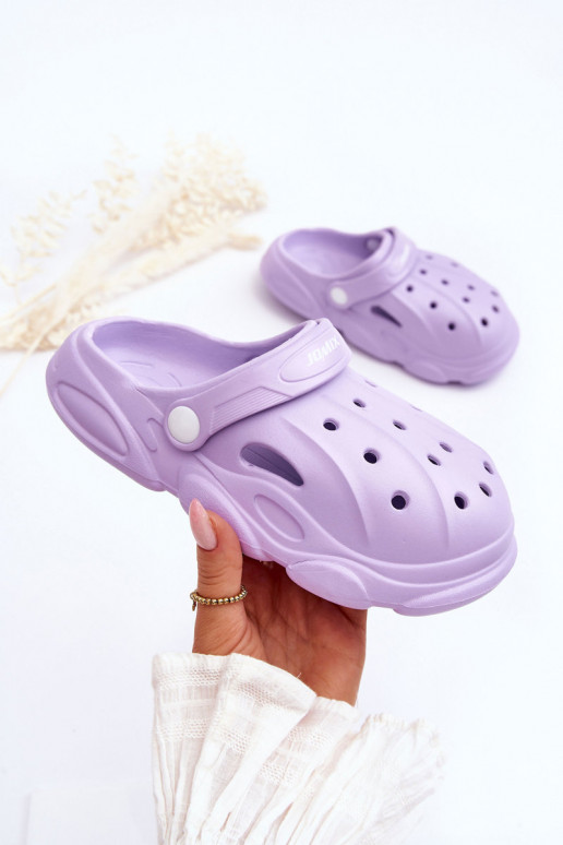 Vaikiškos Crocs tipo šlepetės Violetinės spalvos Cloudy Vaikiškos Crocs tipo šlepetės Violetinės spalvos Cloudy