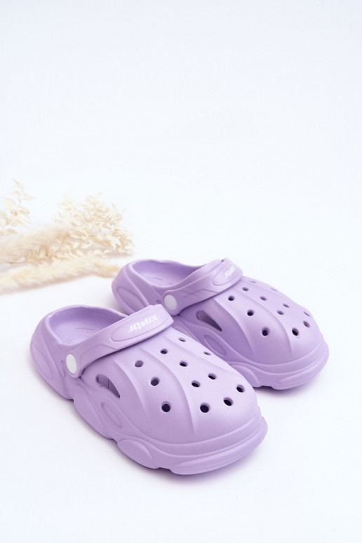 Vaikiškos Crocs tipo šlepetės Violetinės spalvos Cloudy Vaikiškos Crocs tipo šlepetės Violetinės spalvos Cloudy