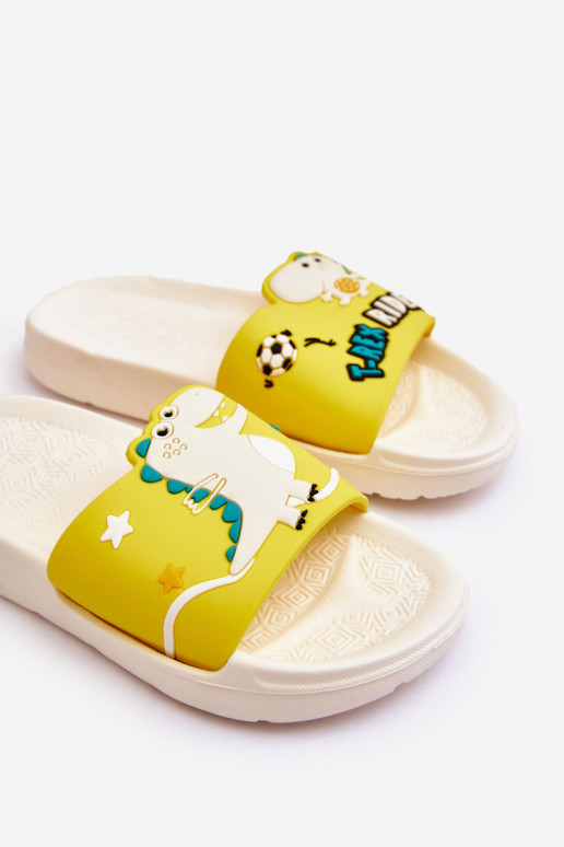 Vaikiškos šlepetės  T-Rex smėlio spalvos Bernis