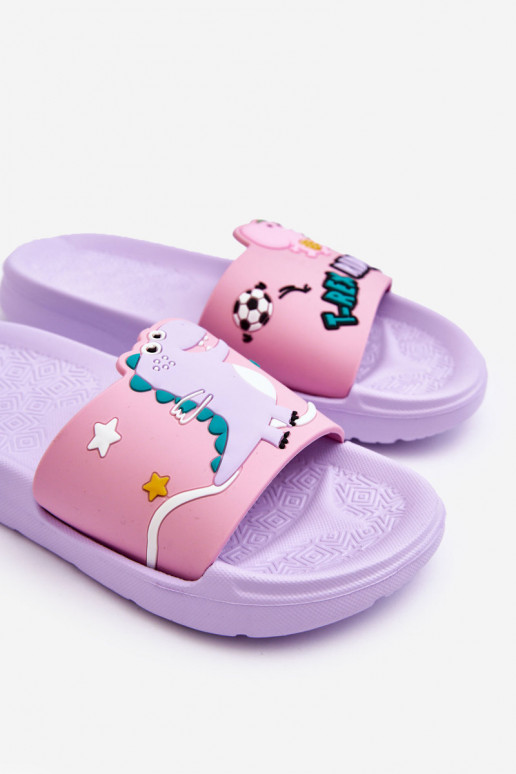 Vaikiškos šlepetės  T-Rex Violetinės spalvos Bernis