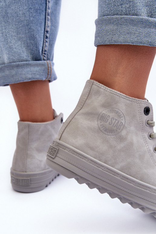 Laisvalaikio bateliai Big Star Aukštas pašiltinti pilkos spalvos GG274070