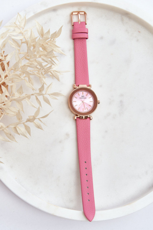 Odinė Moteriškas laikrodis Giorgio&Dario rožinė Odinė Moteriškas laikrodis Giorgio&Dario rožinė