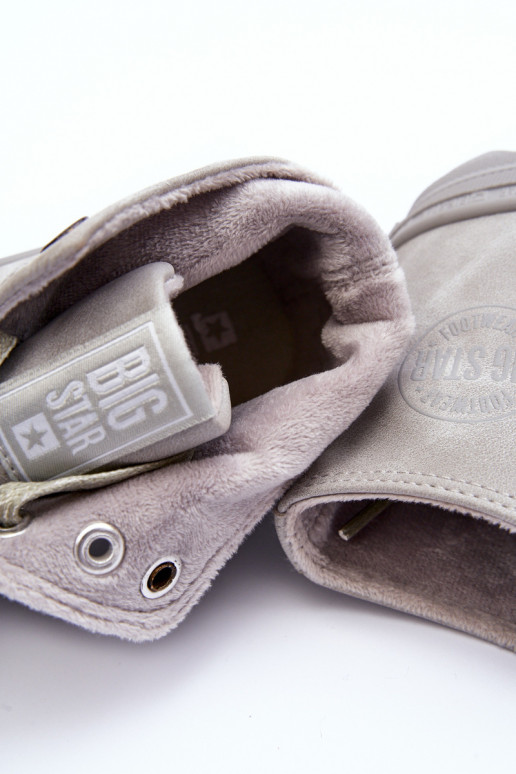 Laisvalaikio bateliai Big Star Aukštas pašiltinti pilkos spalvos GG274070