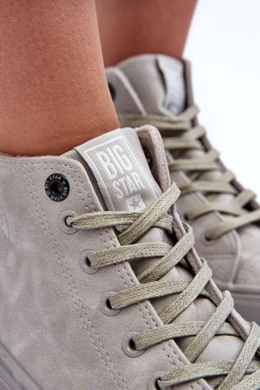 Laisvalaikio bateliai Big Star Aukštas pašiltinti pilkos spalvos GG274070