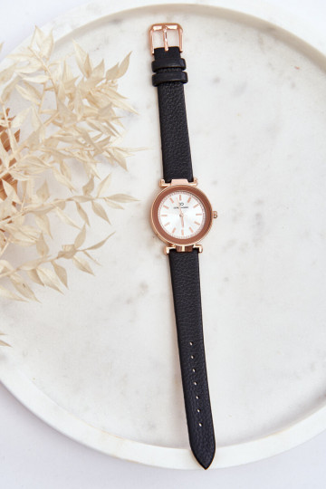 Odinė Moteriškas laikrodis Giorgio&Dario juodos spalvos 2