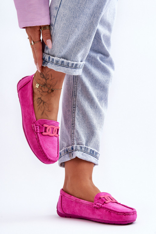 Zomšiniai mokasinai rožinės spalvos Rabell Zomšiniai mokasinai rožinės spalvos Rabell