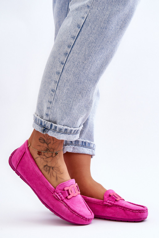 Zomšiniai mokasinai rožinės spalvos Rabell Zomšiniai mokasinai rožinės spalvos Rabell